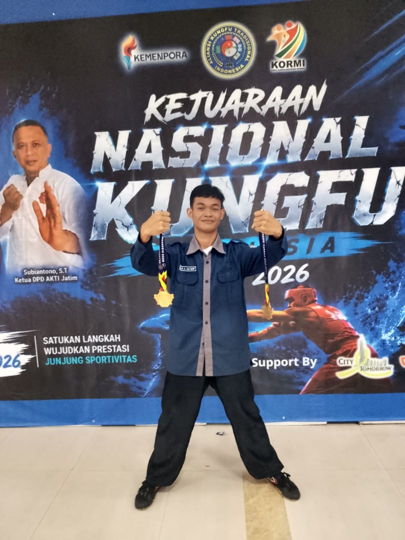 Mahasiswa Tasawuf dan Psikoterapi Raih Juara 1 Kejuaraan Nasional Kungfu Tradisional Indonesia 2026