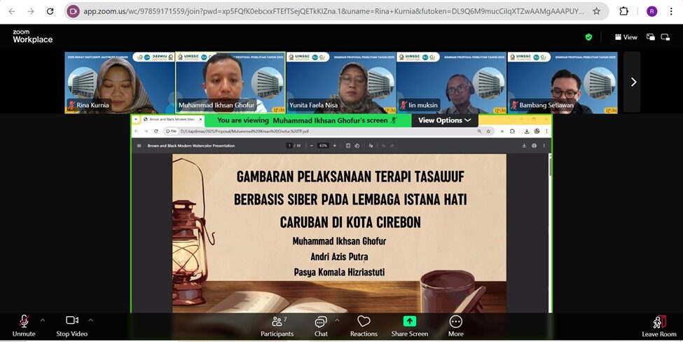 Dosen Jurusan Tasawuf dan Psikoterapi UIN Siber Syekh Nurjati Cirebon Tampilkan Inovasi Riset di Tingkat Institusi